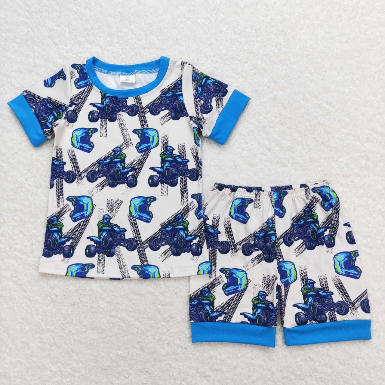 Sibling Baby Boys Linemen Cars Shirt Top Short Summer Clothes Sets