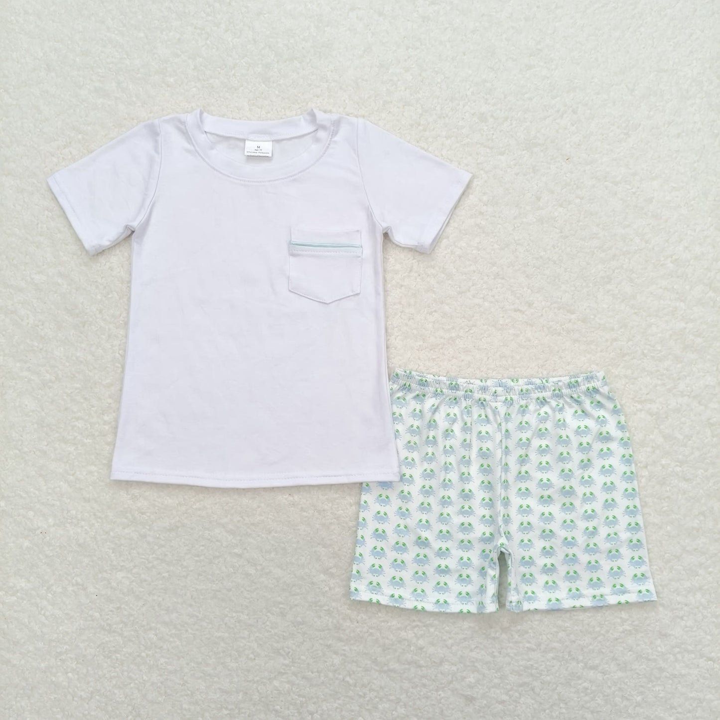 Sibling Baby Boys Short Sleeve Shirts Top Shorts Sea World Pajamas Clothes Sets