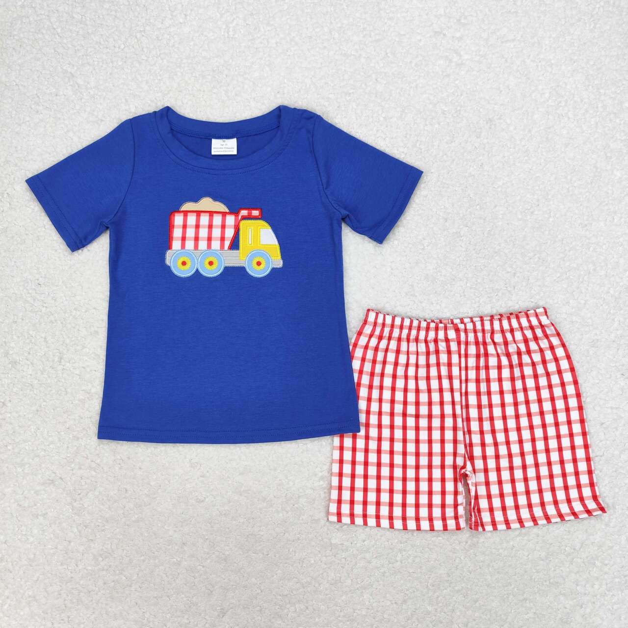Sibling Baby Boys Embroidery Cars Planes Top Pockets Short Clothes Sets