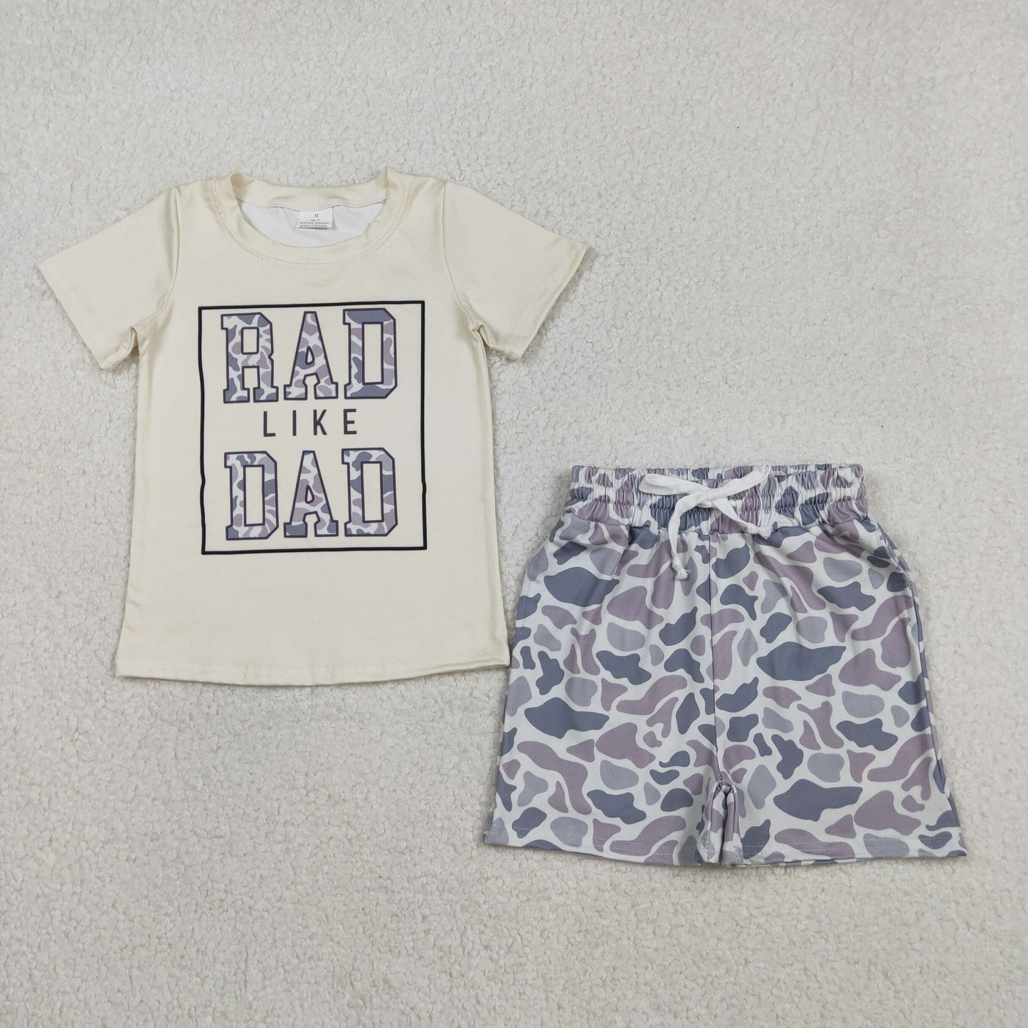 Sibling Southern Camo Mama's Boys Rad Like Dad Top Pockets Shorts Clothes Sets