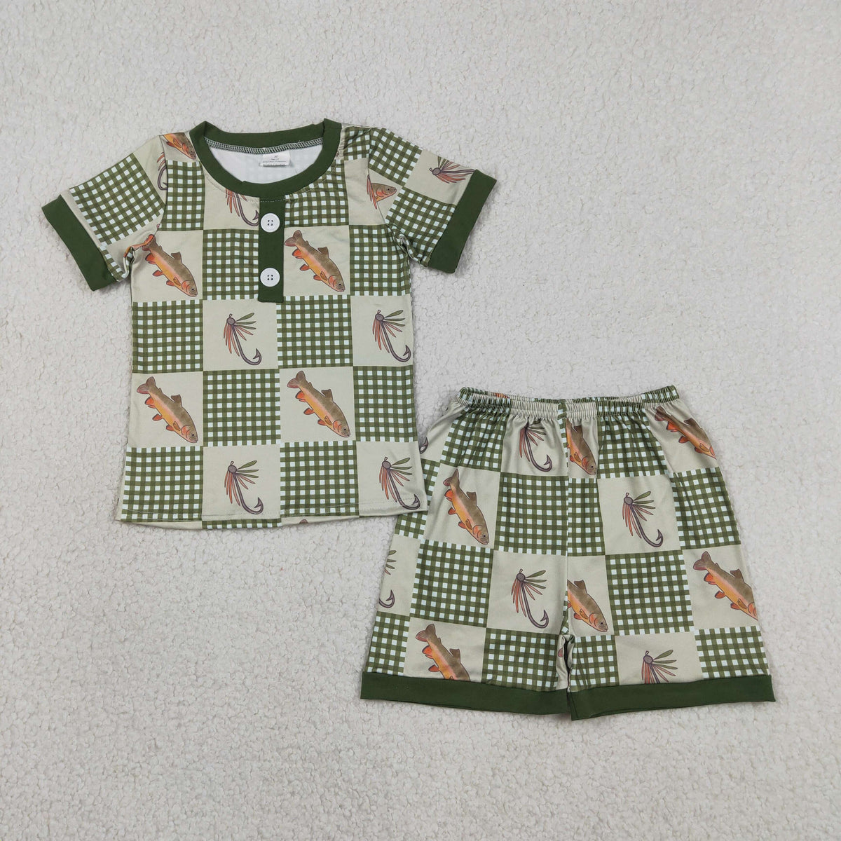Sibling Baby Boys Short Sleeve Southern Camo Ducks Top Pockets Short Hunting Clothes Sets