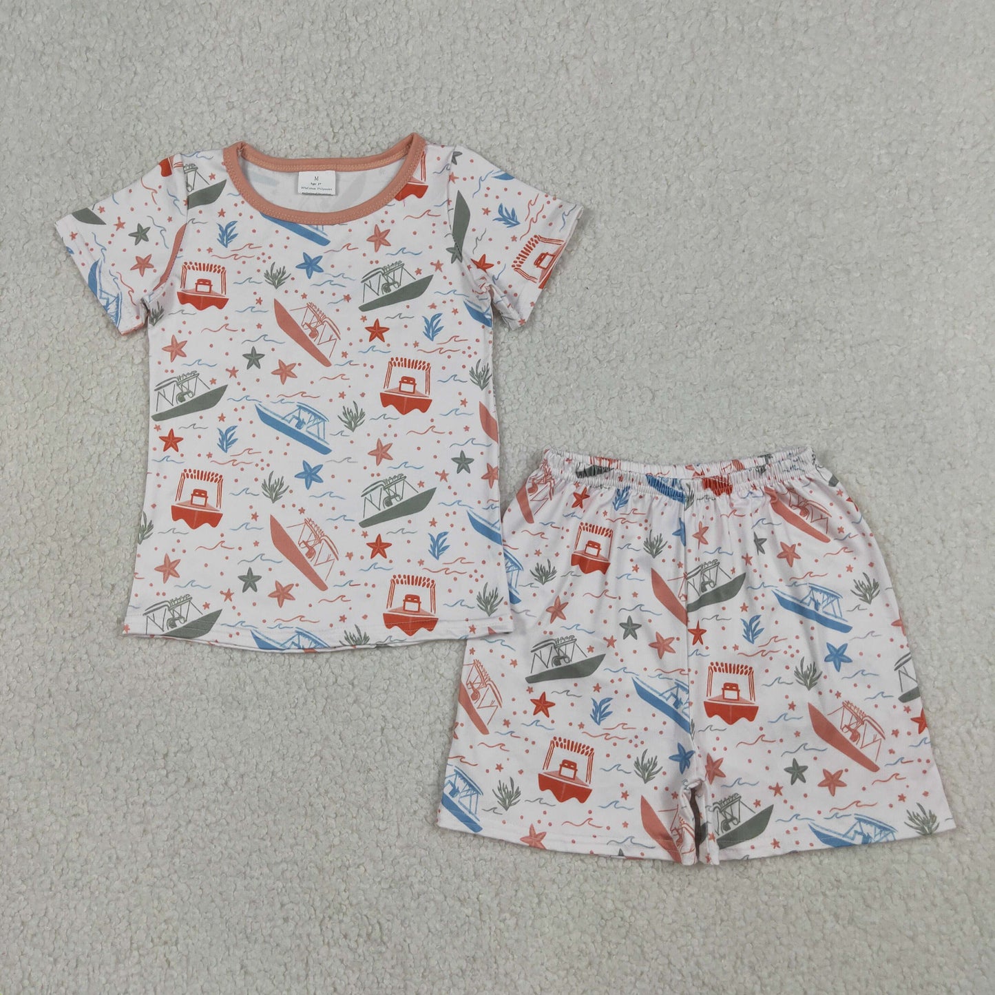 Sibling Baby Boys Short Sleeve Shirts Top Shorts Sea World Pajamas Clothes Sets