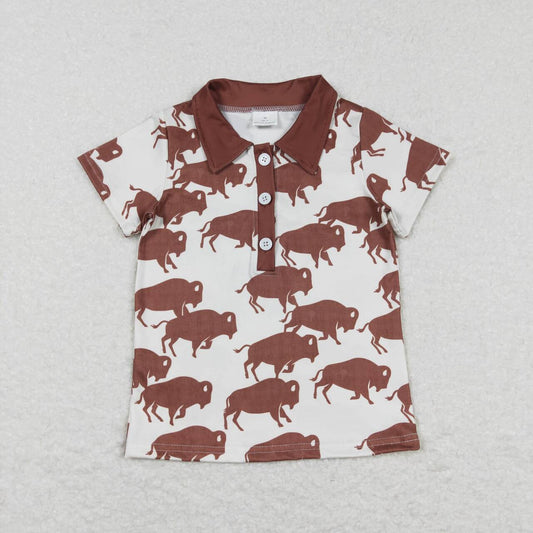BT0175 boys cow summer T-shirts