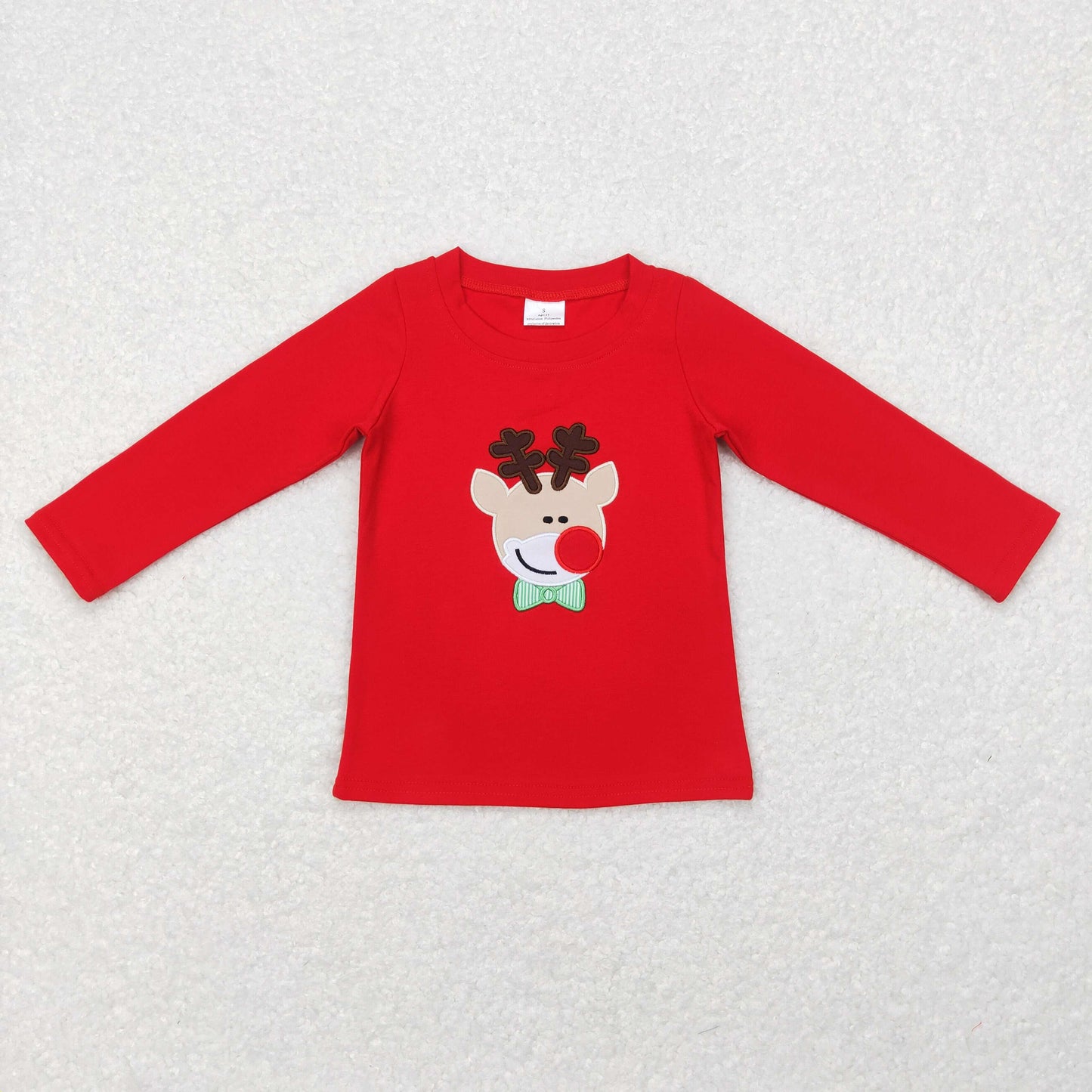 Sibling Baby Boys Girls Embroidery Santa Trees Deer Christmas Tee Shirts Top