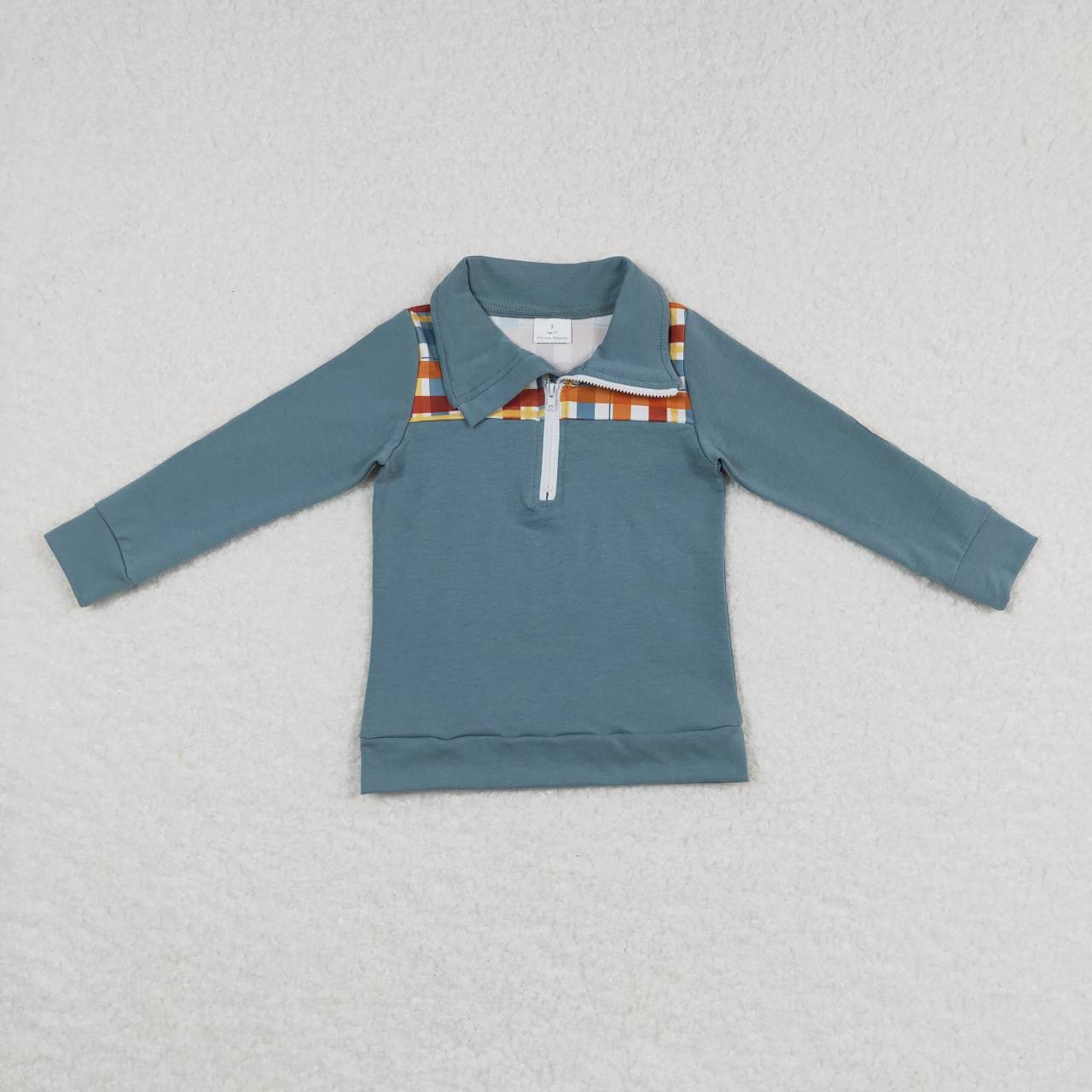 Sibling Baby Boys Long Sleeves Western Ducks Baseballs Half Zipper Pullovers Top
