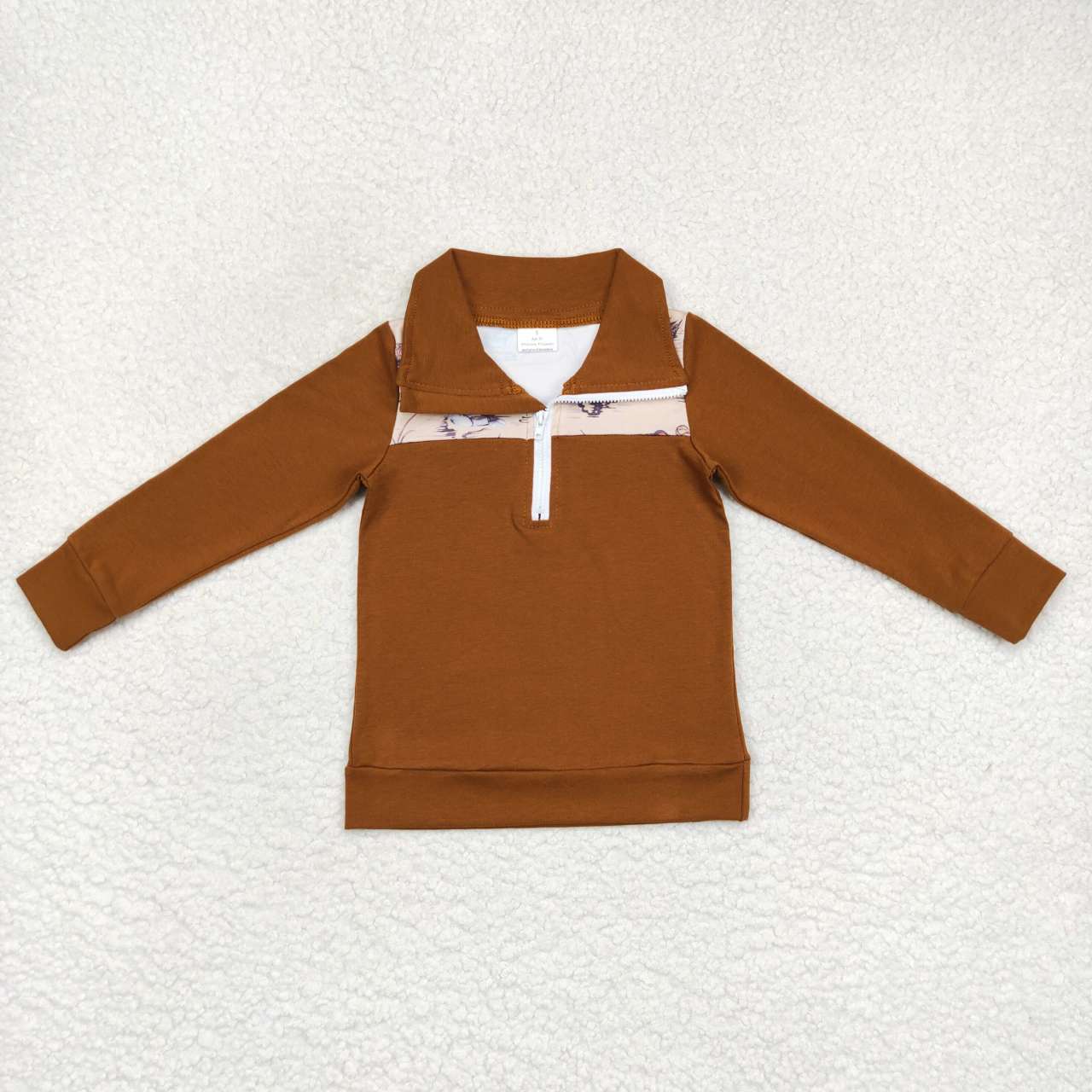 BT0343  Boys Mandarin Duck winter zipper top