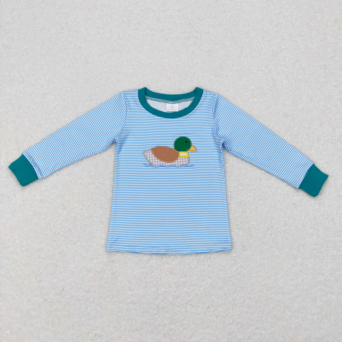 Sibling Baby Kids Embroidery Bow Ducks Stripes Tunic Tops Leggings Clothes Set Dress Rompers
