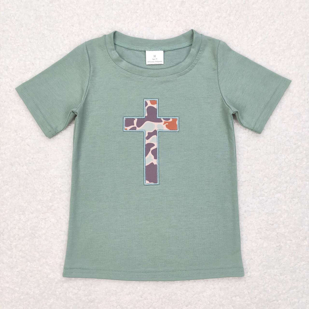 Sibling Baby Boys Embroidery Eggs Rabbits Cross Easter Polo Shirts Tops