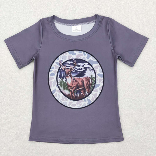 BT0464 toddler boy clothes camouflage elk summer tshirt