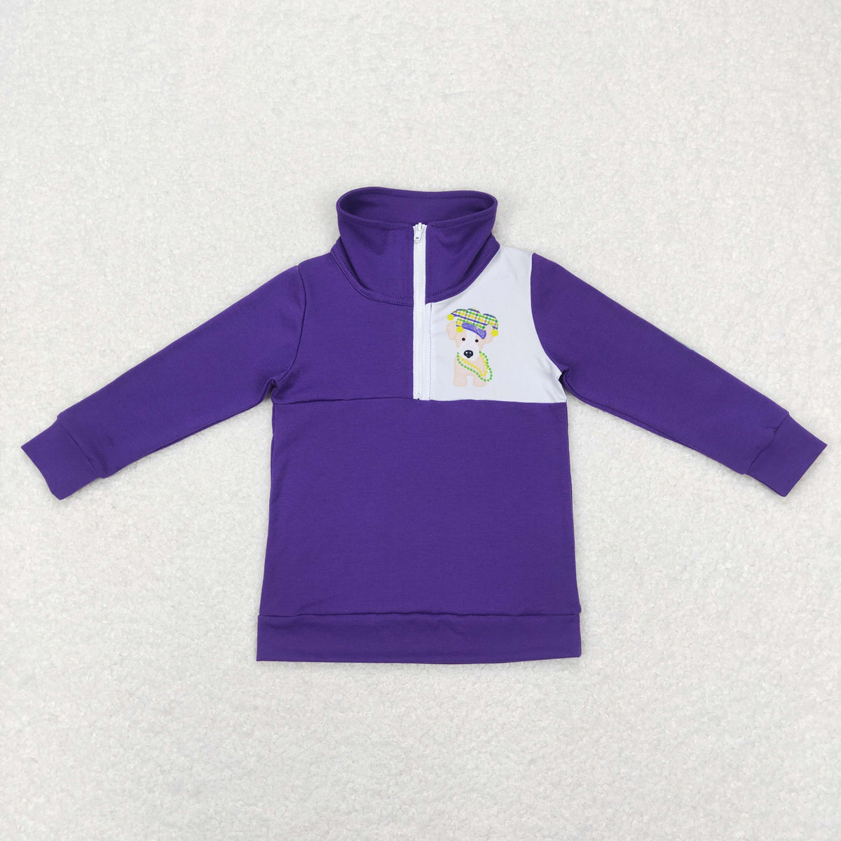 Sibling Baby Boys Girls Mardigras Button Zip Pullovers Shirts Top