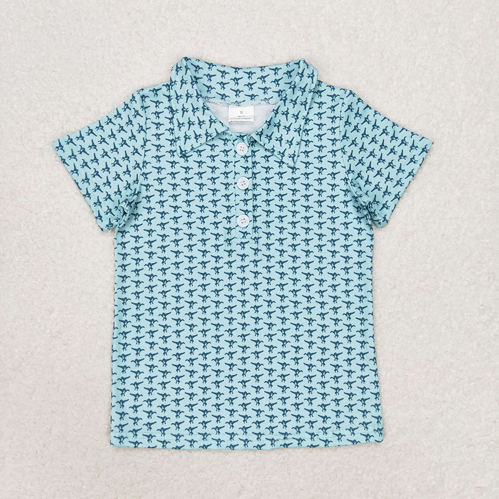 Sibling Baby Boys Western Horse Rodeos Cowboy Half Button Short Sleeves Polo Shirts Top