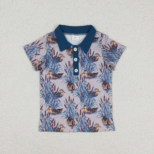 BT0536 boy clothes mallard summer top