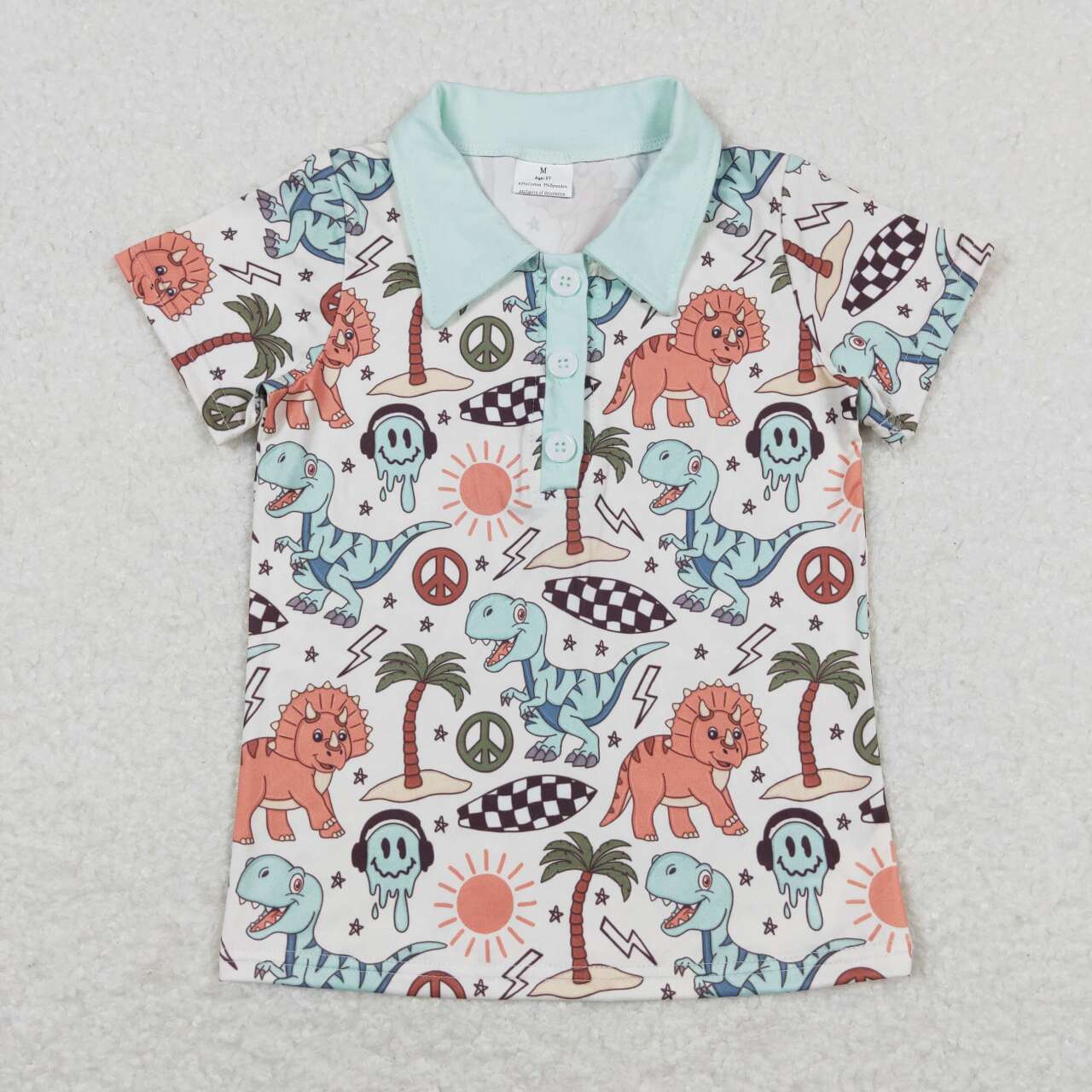 Sibling Baby Boys Western Horse Rodeos Cowboy Half Button Short Sleeves Polo Shirts Top