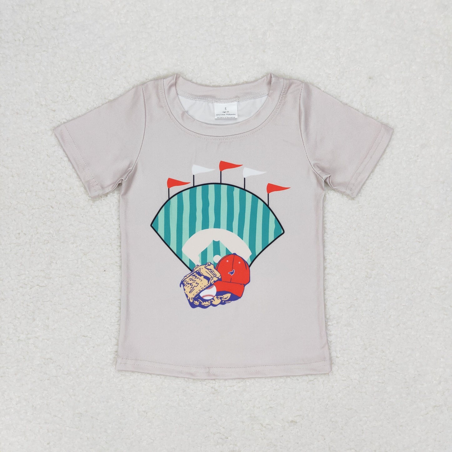 Sibling Baby Boys Girls Footballs Baseballs Team Tee Shirts Top