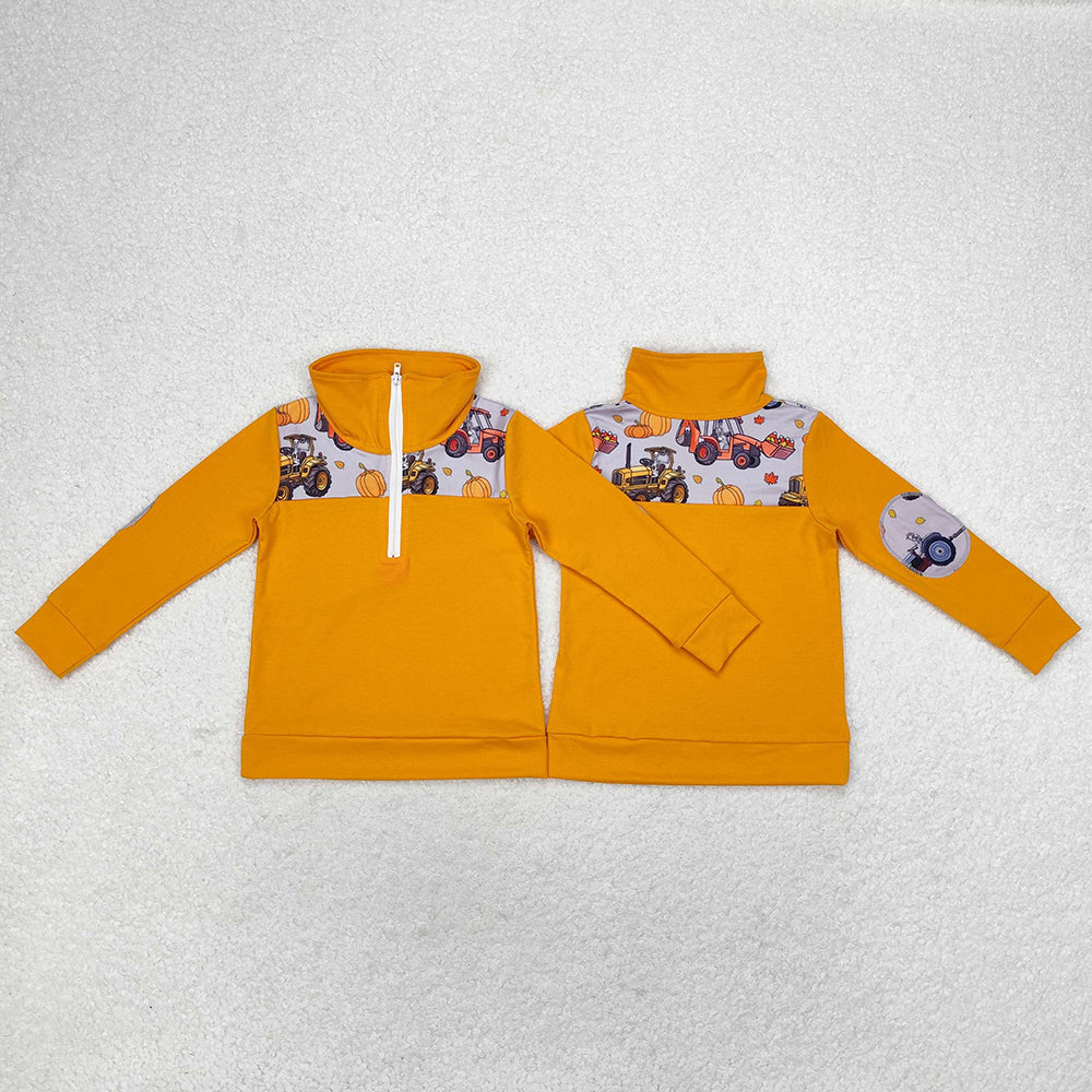 Sibling Baby Boys Long Sleeves Western Camo Aztec Half Zipper Pullovers Top