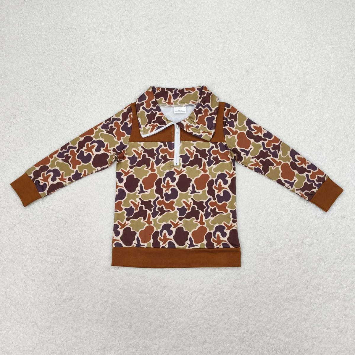 Sibling Baby Boys Long Sleeve Southern Camo Zip Pullovers Top