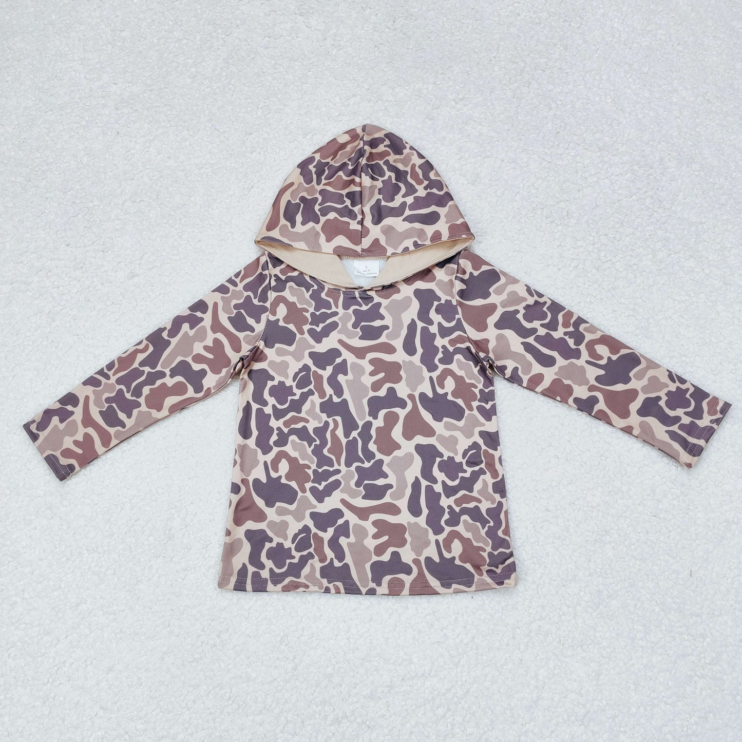 Sibling Baby Boys Western Camo Long Sleeves Hoodies Tops