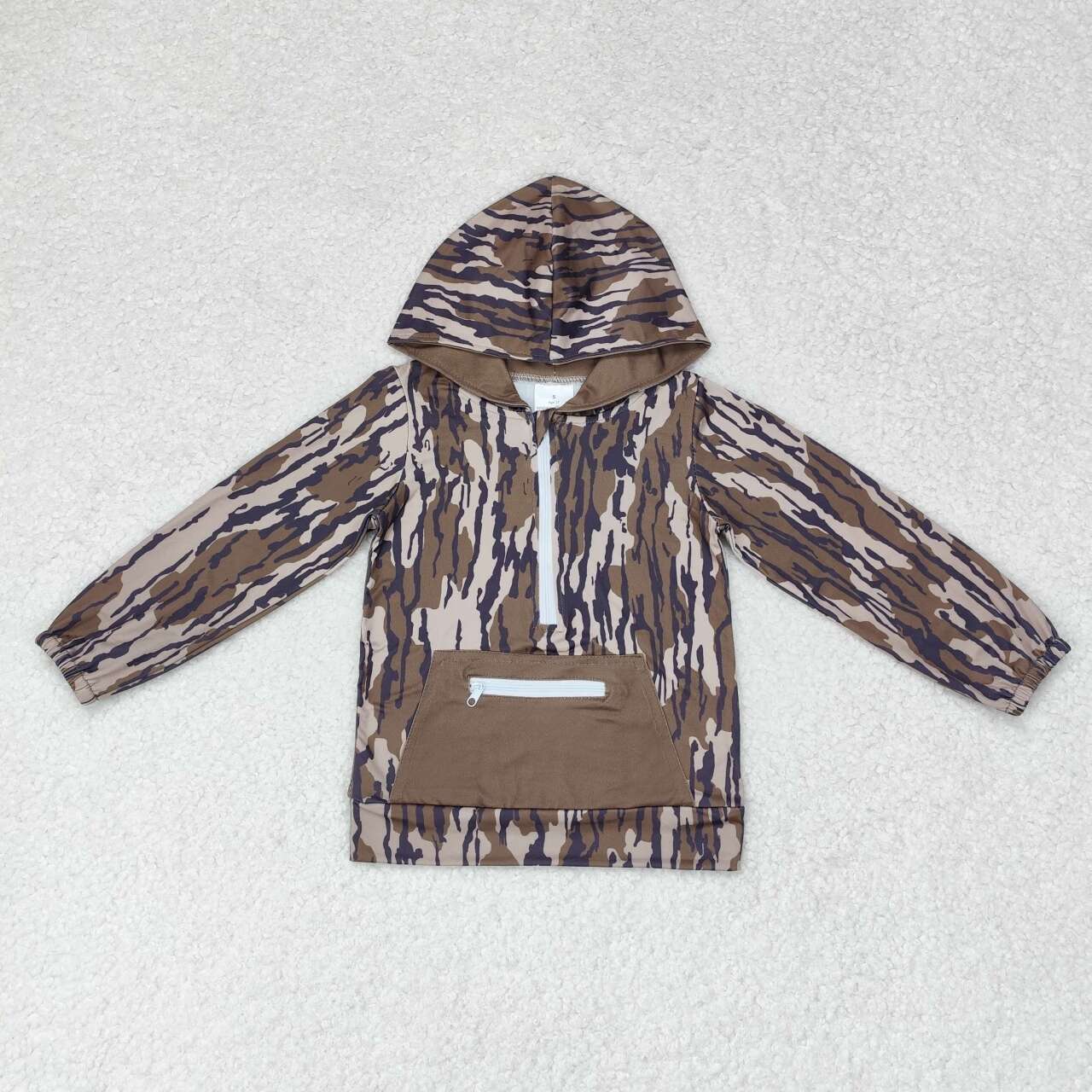 Sibling Baby Boys Girls Southern Camo Deer Hunting Pockets Zipper Hoodies Tops