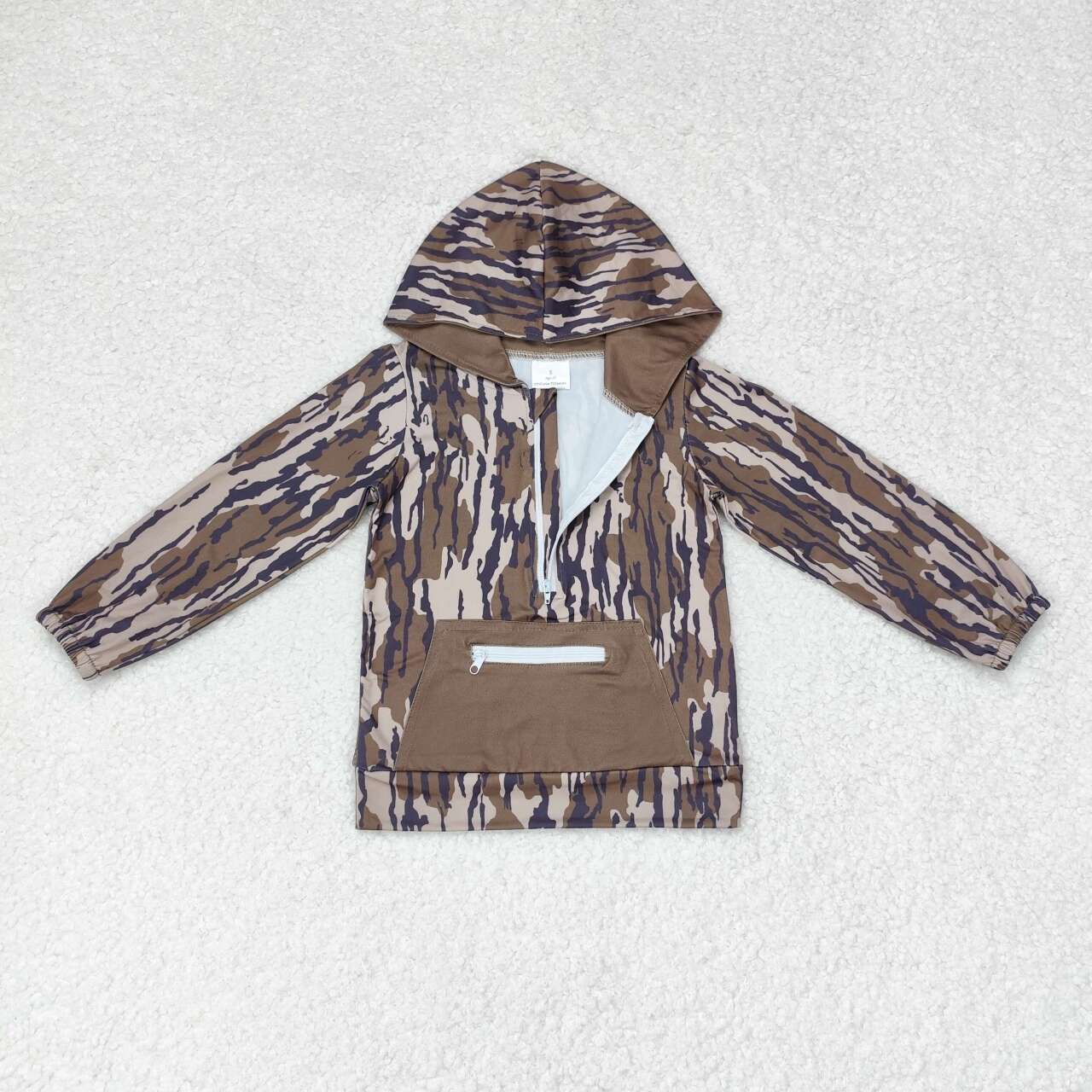 Sibling Baby Boys Girls Southern Camo Deer Hunting Pockets Zipper Hoodies Tops