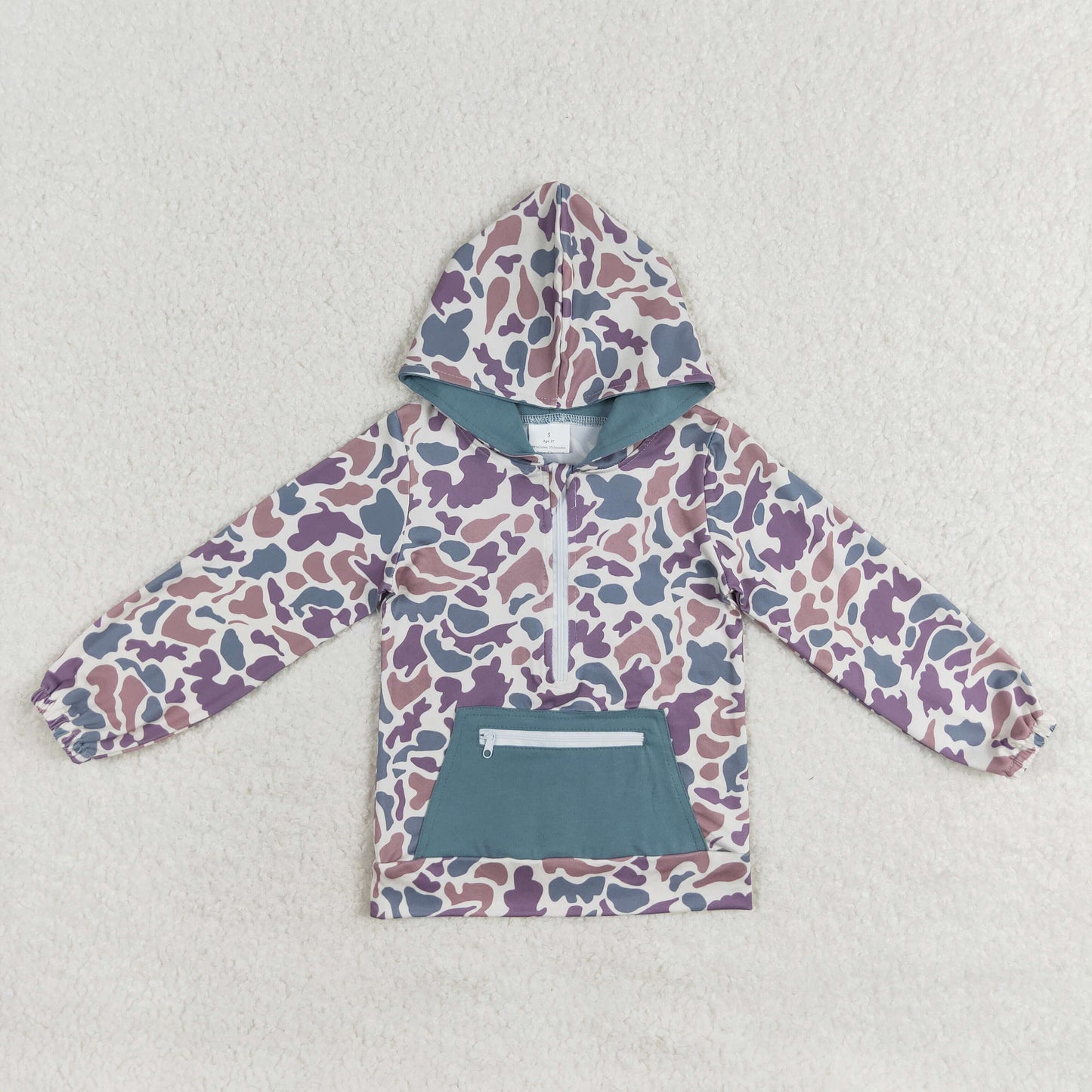 Sibling Baby Boys Girls Southern Camo Deer Hunting Pockets Zipper Hoodies Tops