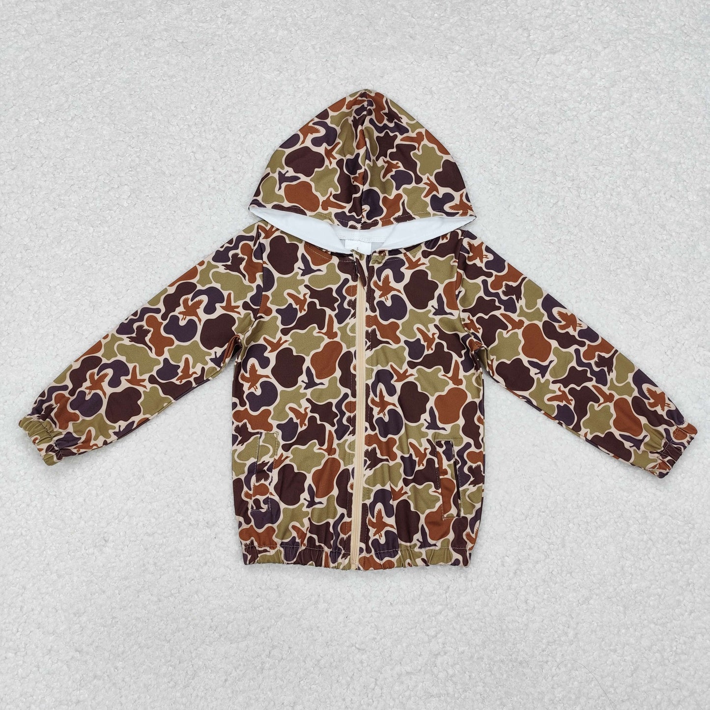 Sibling Baby Boys Girls Long Sleeves Southern Hunting Camo Zip Pockets Hoodie Jackets Top