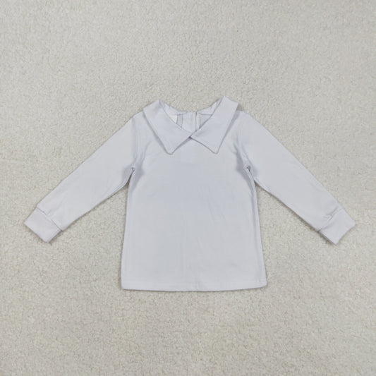 BT0820 Baby Boys White Long Sleeve Tee Shirts Top