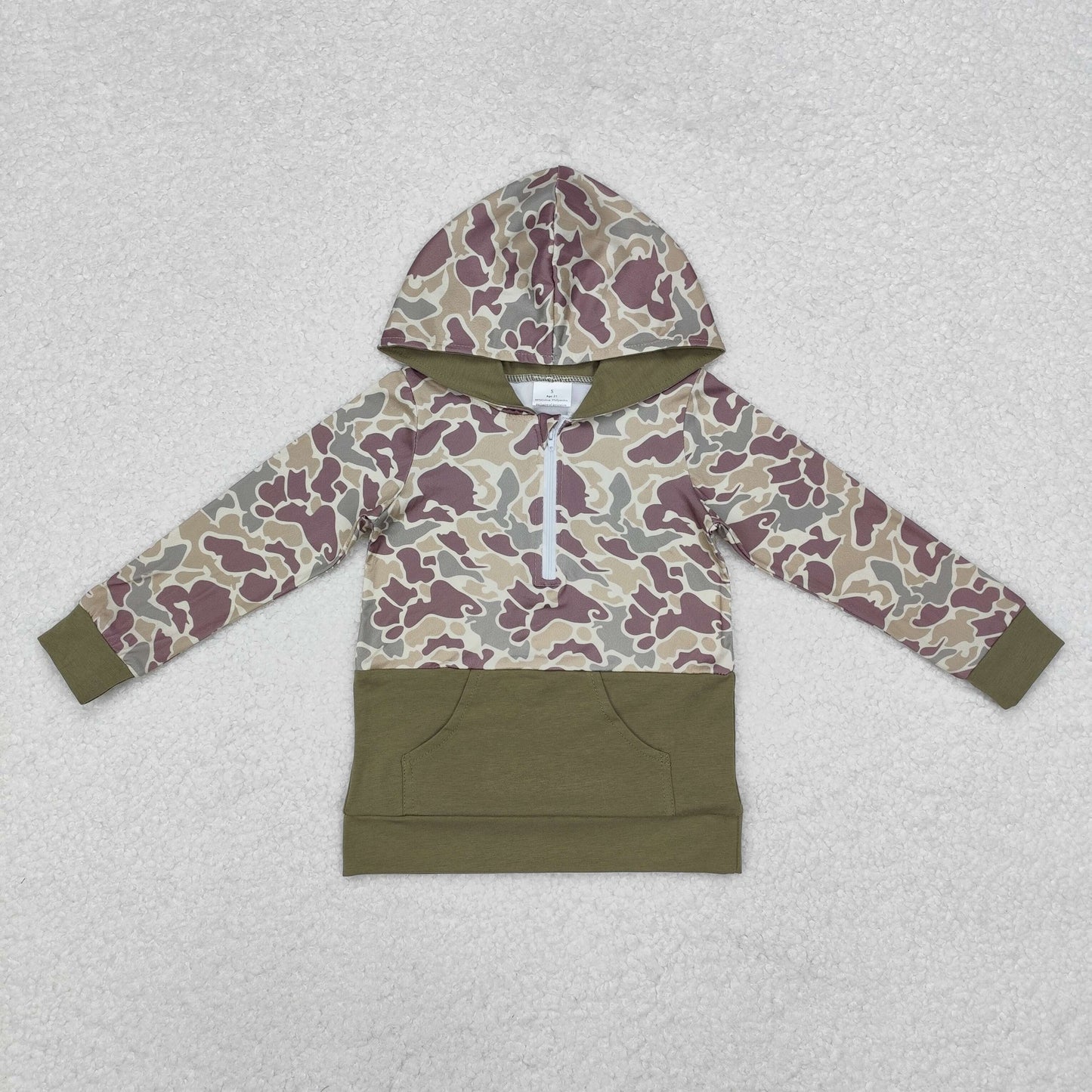 Sibling Baby Boys Southern Camo Pocket Zipper Hunting Hoodies Tops