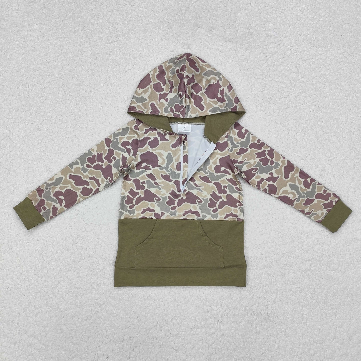 Sibling Baby Boys Southern Camo Pocket Zipper Hunting Hoodies Tops