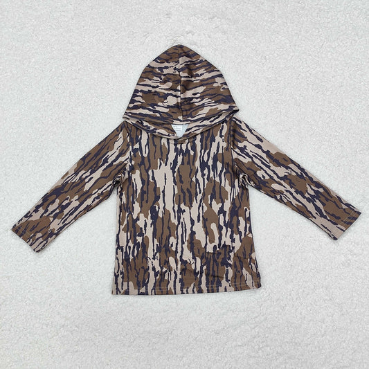 BT0920 Kids Bottomland Camouflage Camo Hoodie Long Sleeve Tops