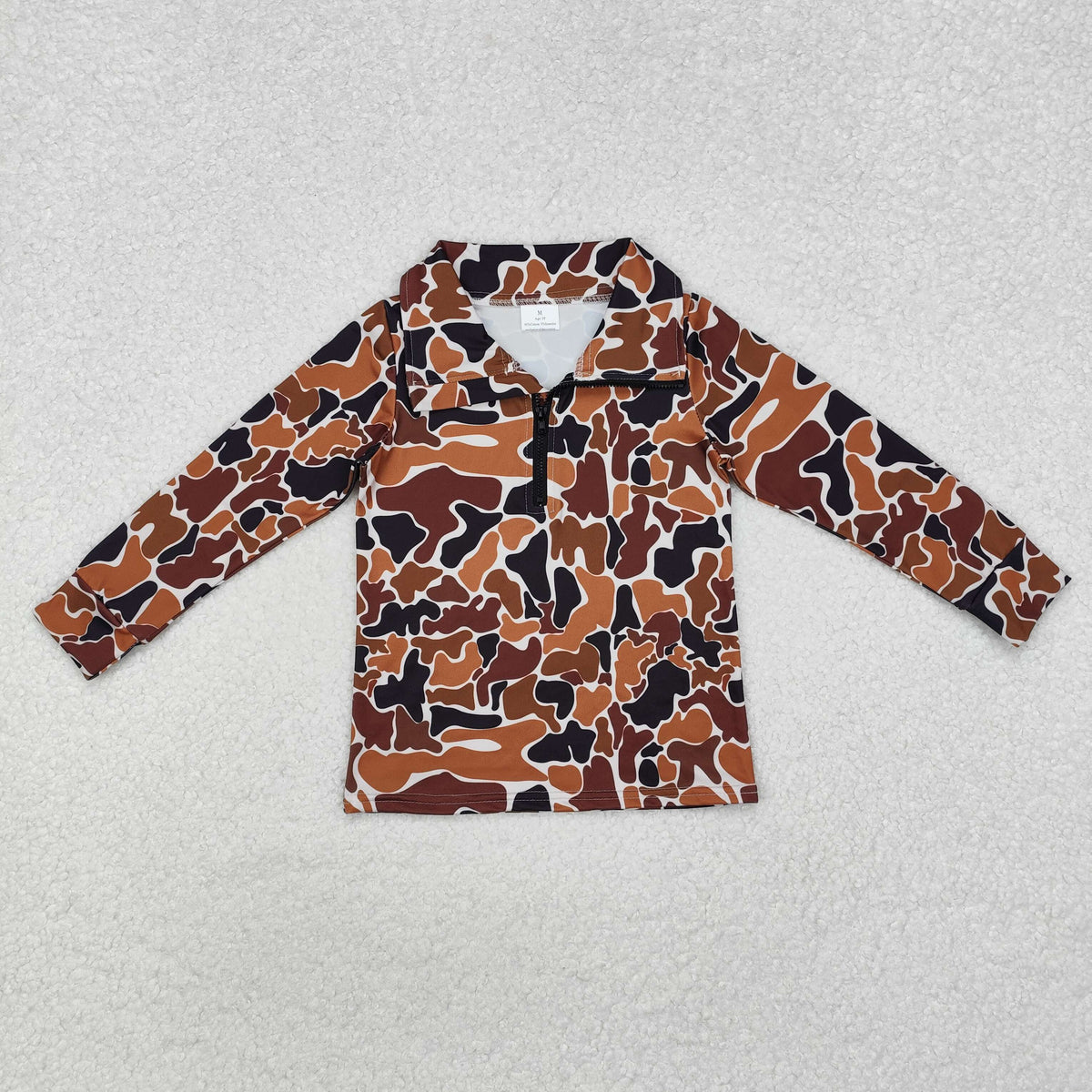 Sibling Baby Boys Long Sleeve Southern Camo Zip Pullovers Top
