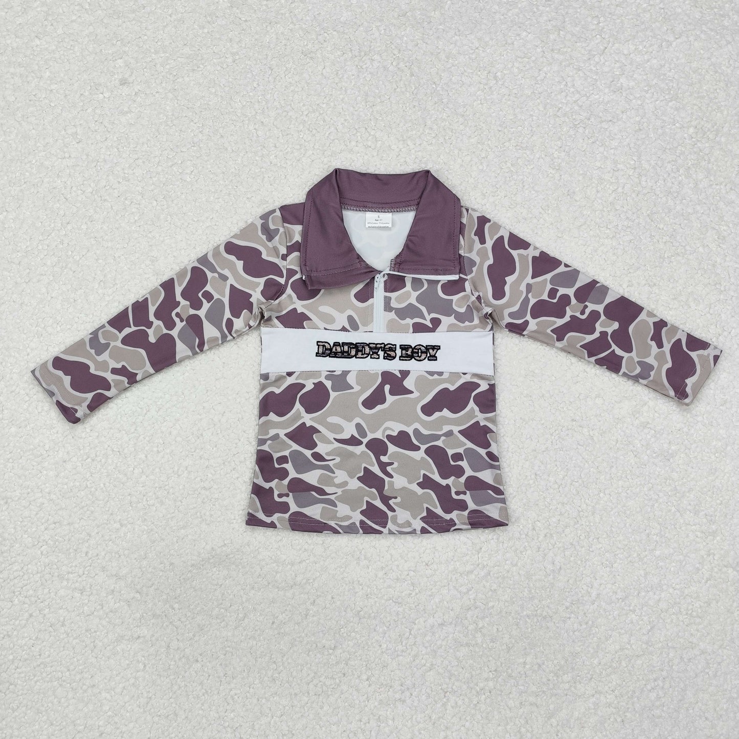Sibling Baby Boys Embroidery Mamas Bows Western Camo Tee Shirts Top