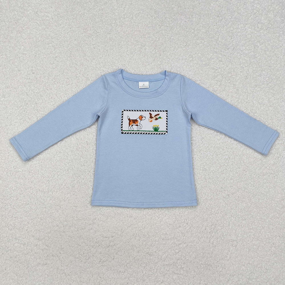 Sibling Baby Boys Western Camo Embroidery Dogs Ducks Deer Hunting Zipper Pullovers Tops