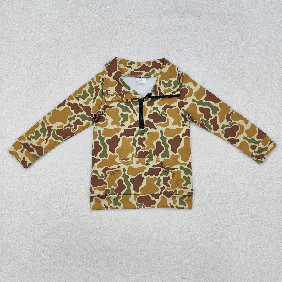 Sibling Baby Boys Long Sleeve Southern Camo Zip Pullovers Top