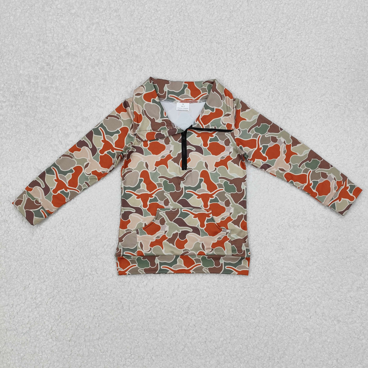 Sibling Baby Boys Long Sleeve Camo Ducks Cows Hunting Zip Pullovers Top