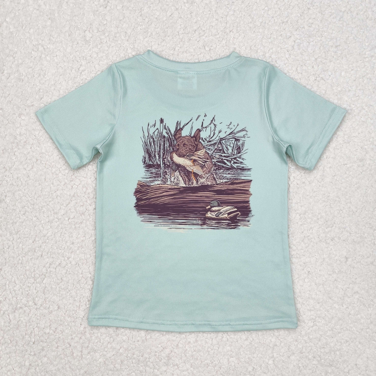 Sibling Baby Boys Short Sleeve Dogs Ducks Fishing Hunting T-shirts Tops