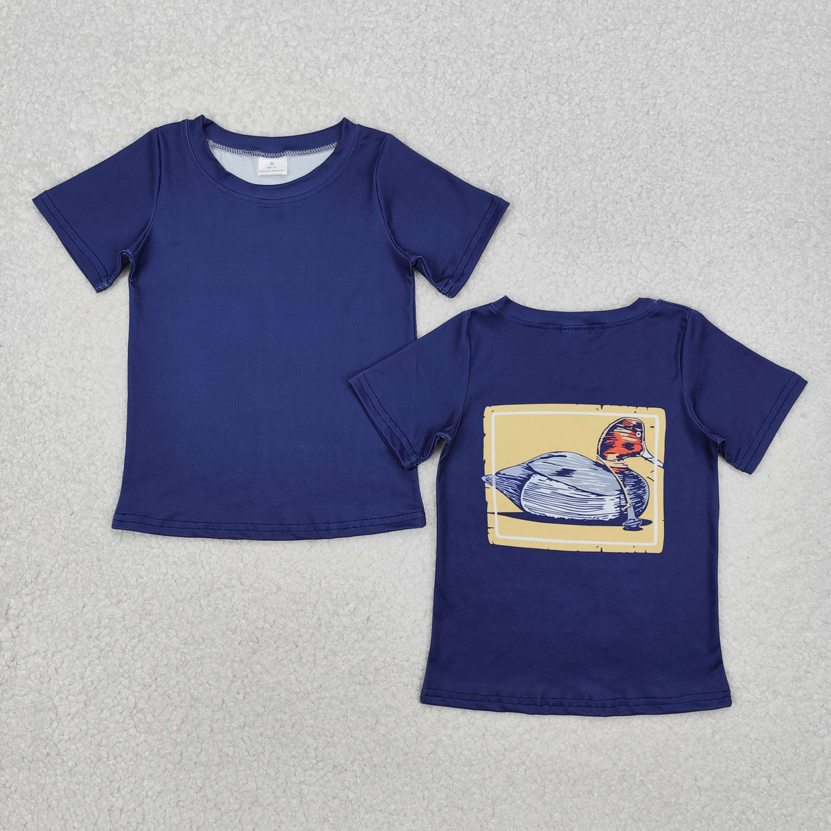 Sibling Baby Boys Short Sleeve Dogs Ducks Fishing Hunting T-shirts Tops