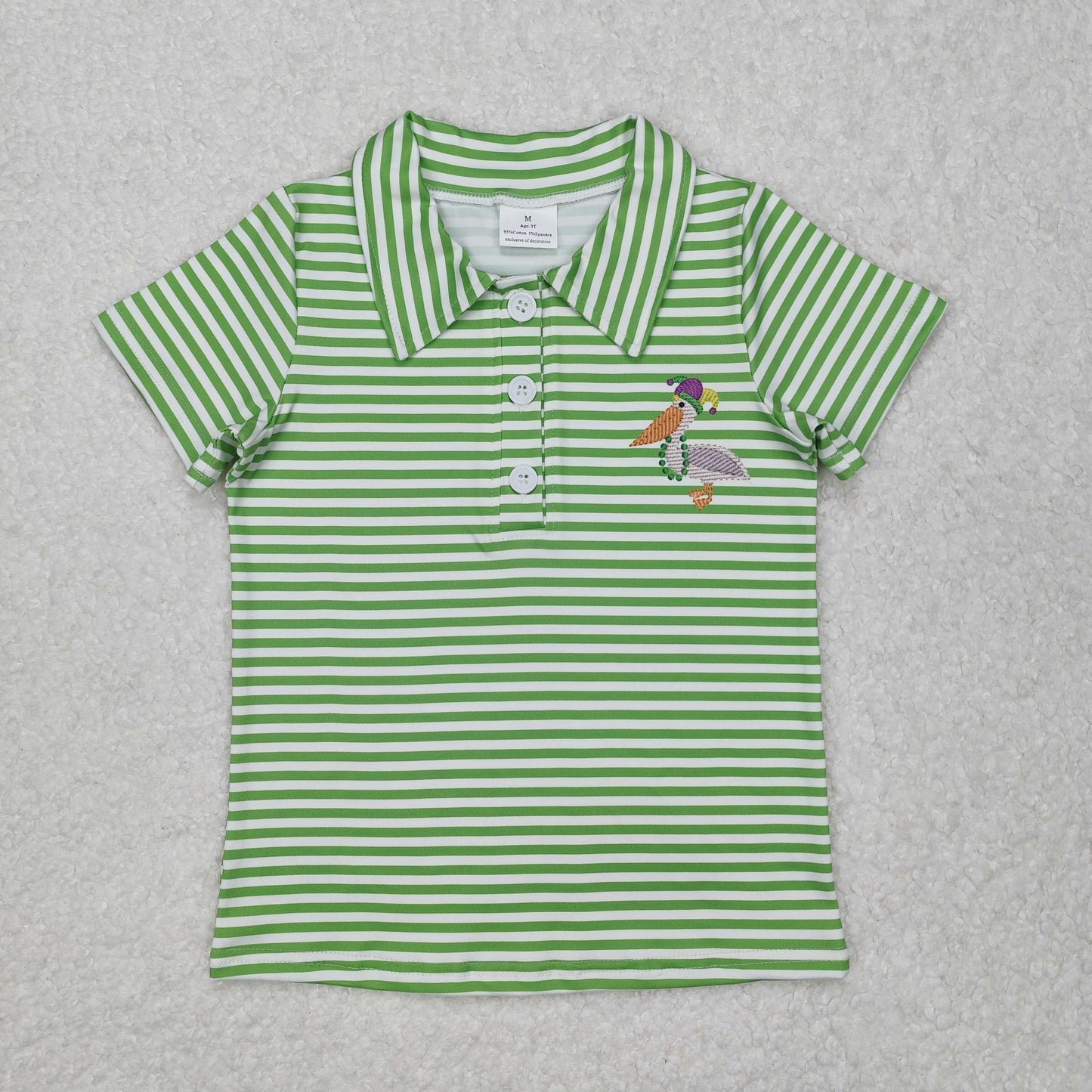 Sibling Baby Boys Short Sleeves Rabbits Cross Button Polo Shirts Top