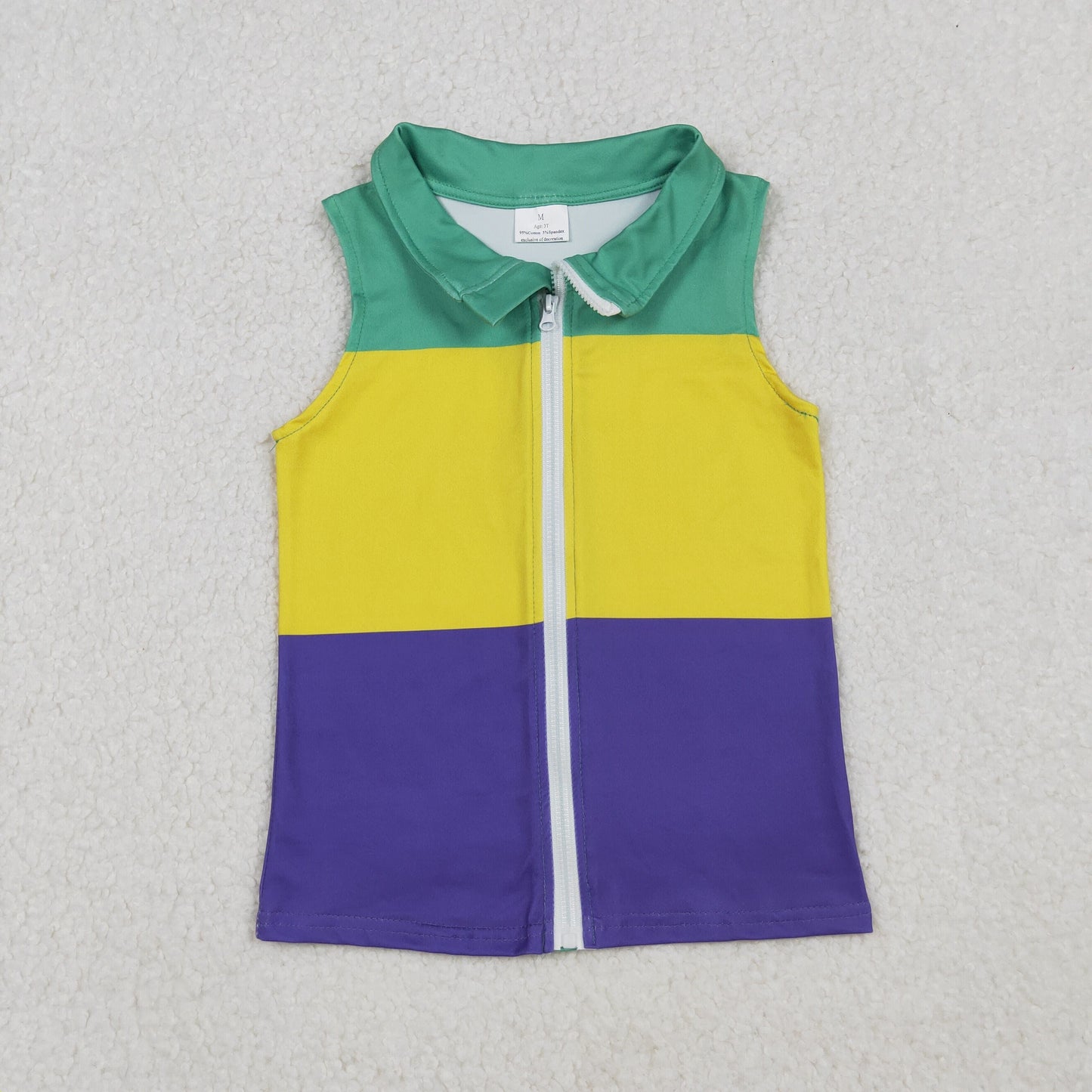 Sibling Baby Boys Mardigras Button Zipper Pullovers Top