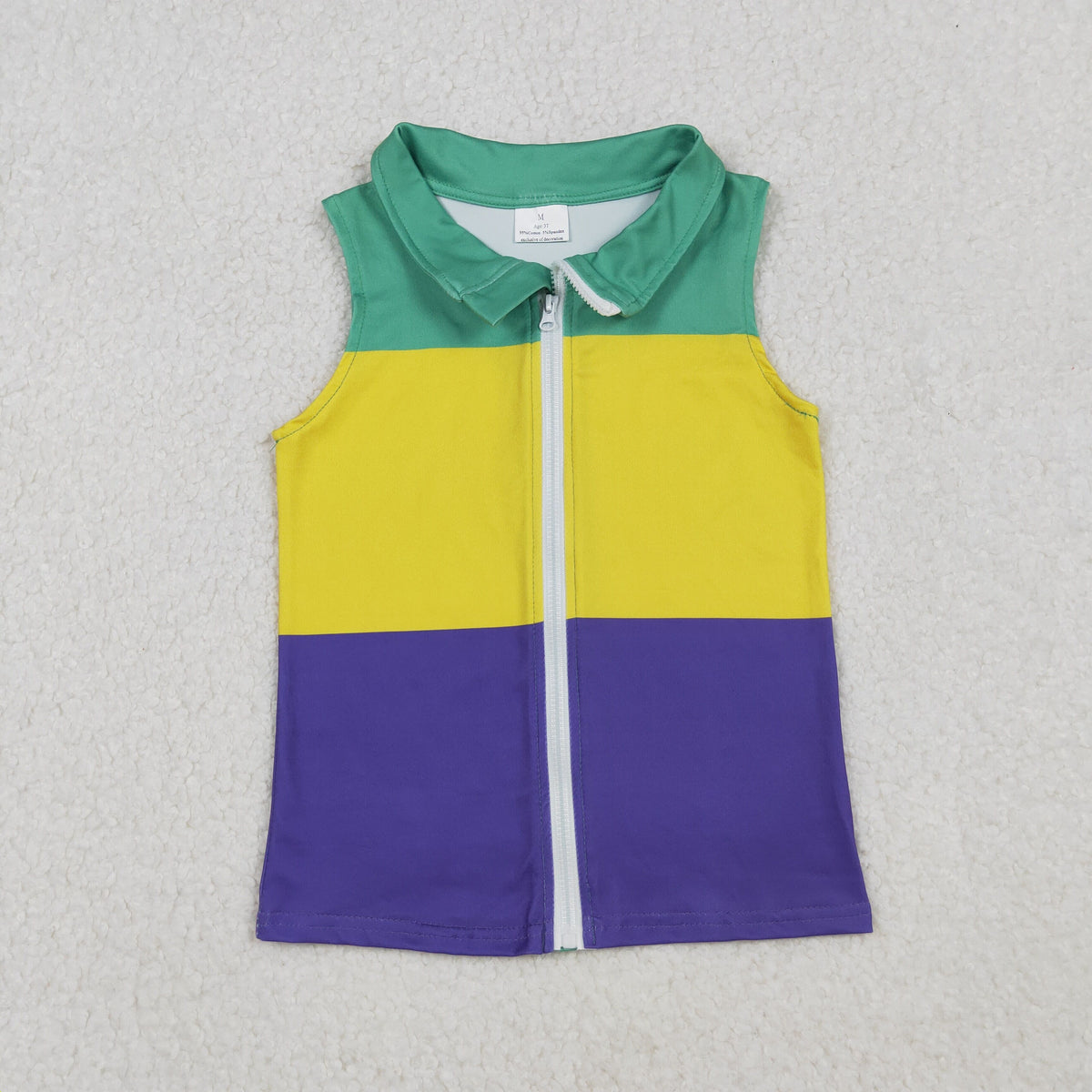 Sibling Baby Boys Girls Mardigras Button Zip Pullovers Shirts Top