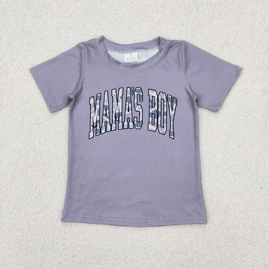 BT1187 baby clothes mama's boy grey camouflage summer tshirt