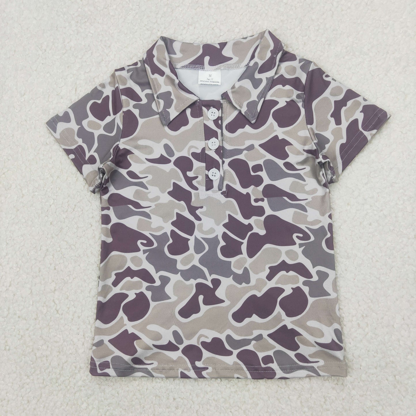 Sibling Baby Girls Short Sleeve Southern Hunting Camo Button Polo Shirts Top