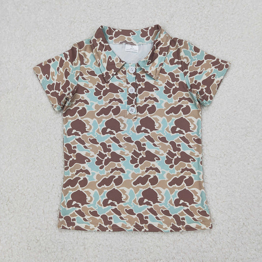 BT1212 baby boys clothes green camouflage summer tshirts