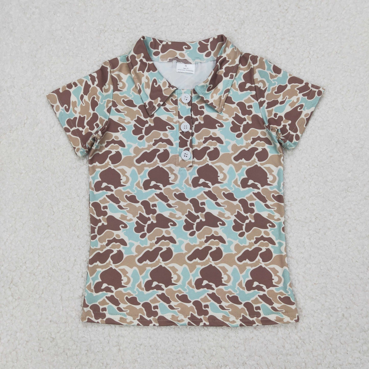 Sibling Baby Boys Southern Khaki Camo Polo Hoodie Tops Pockets Shorts Set Shorts Rompers