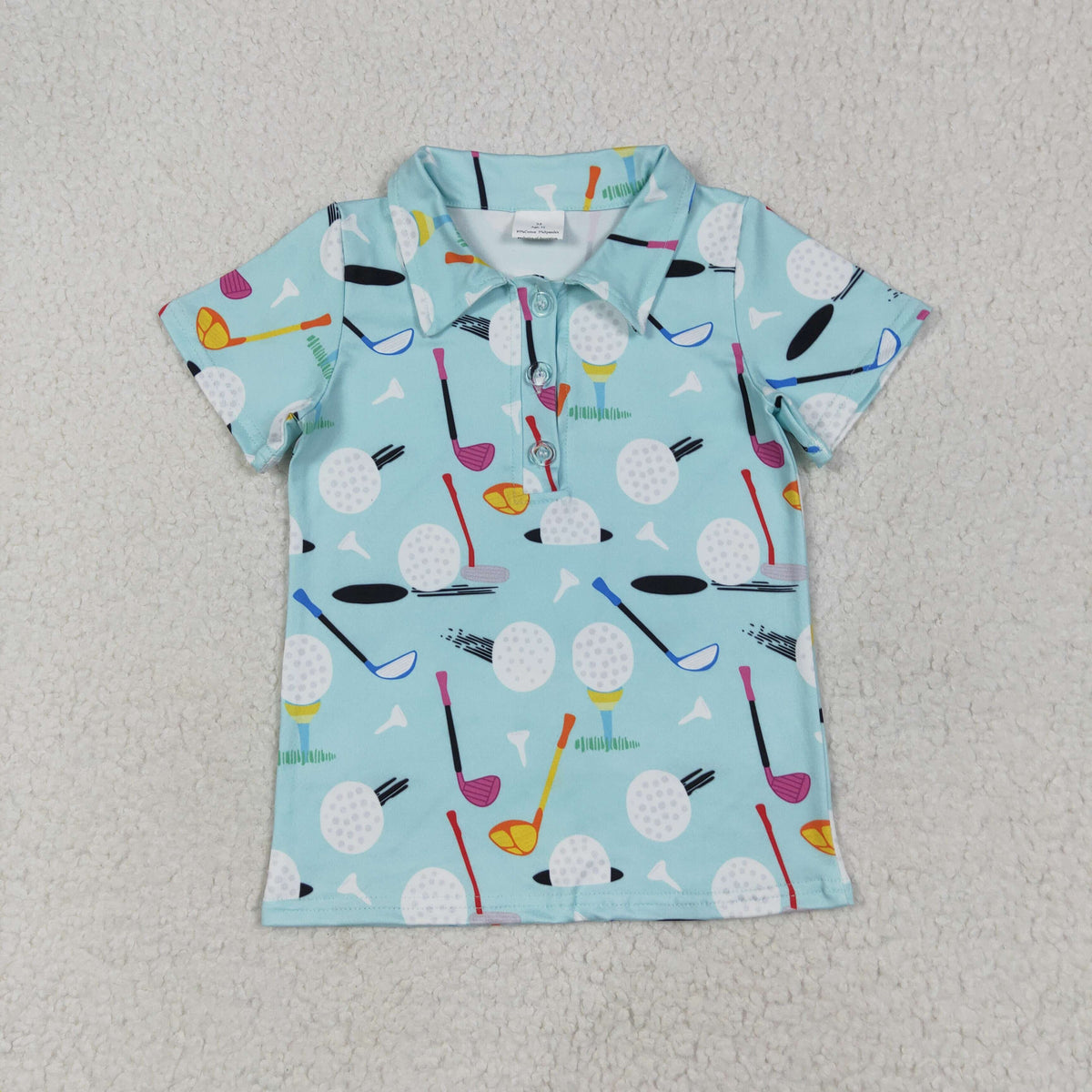 Sibling Baby Boys Short Sleeve Baseballs Footballs Team Button Polo Shirts Top