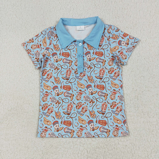 BT1256 baby Boys western boots pullover summer tshirts