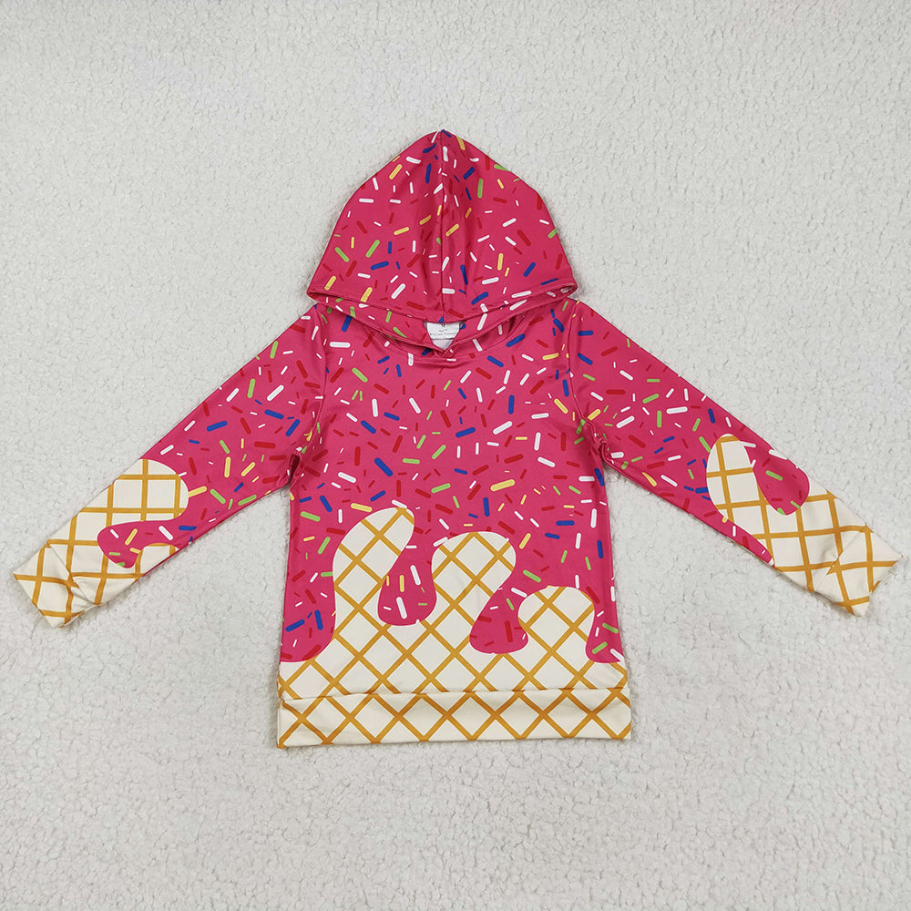 BT1271   toddler baby kids clothes blue drips sprinkles hooded tops