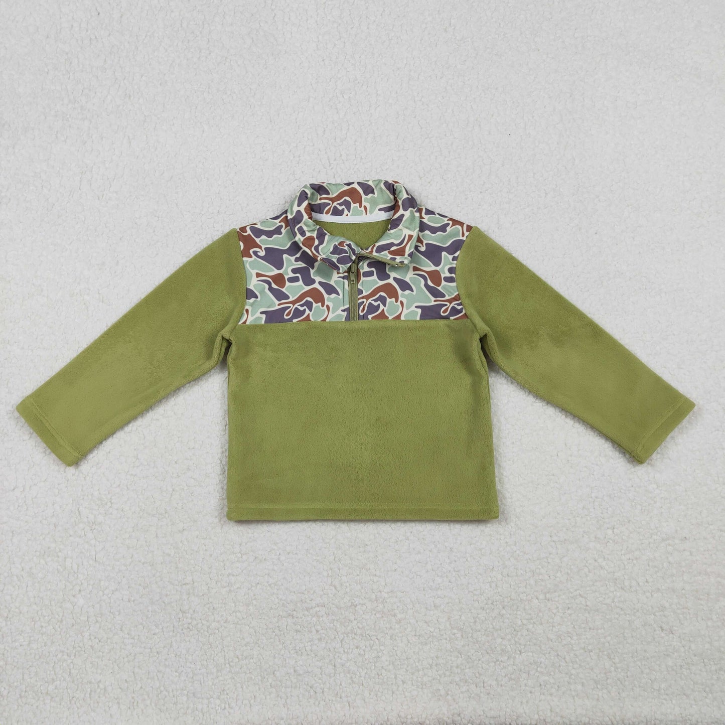 Sibling Baby Boys Girls Long Sleeve Sherpa Zipper Pullovers Top