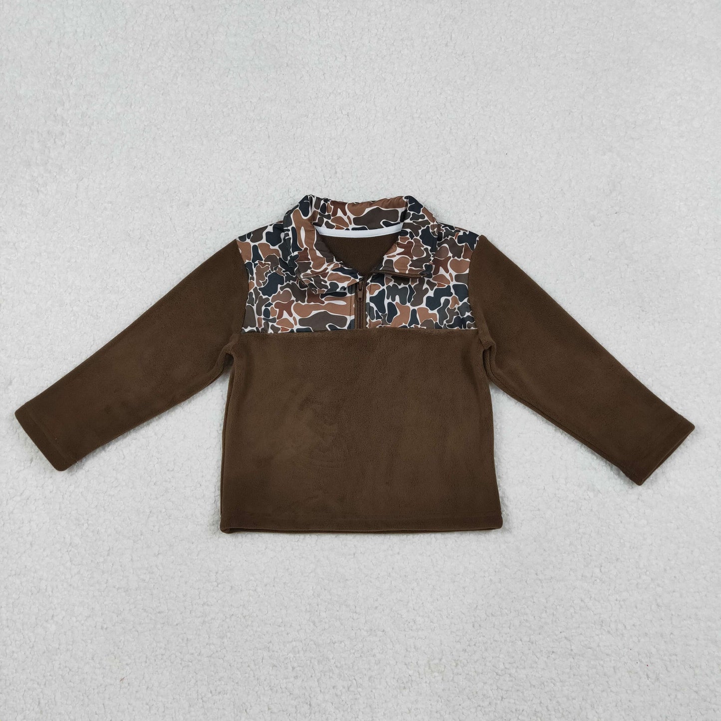 Sibling Baby Boys Girls Long Sleeve Sherpa Zipper Pullovers Top