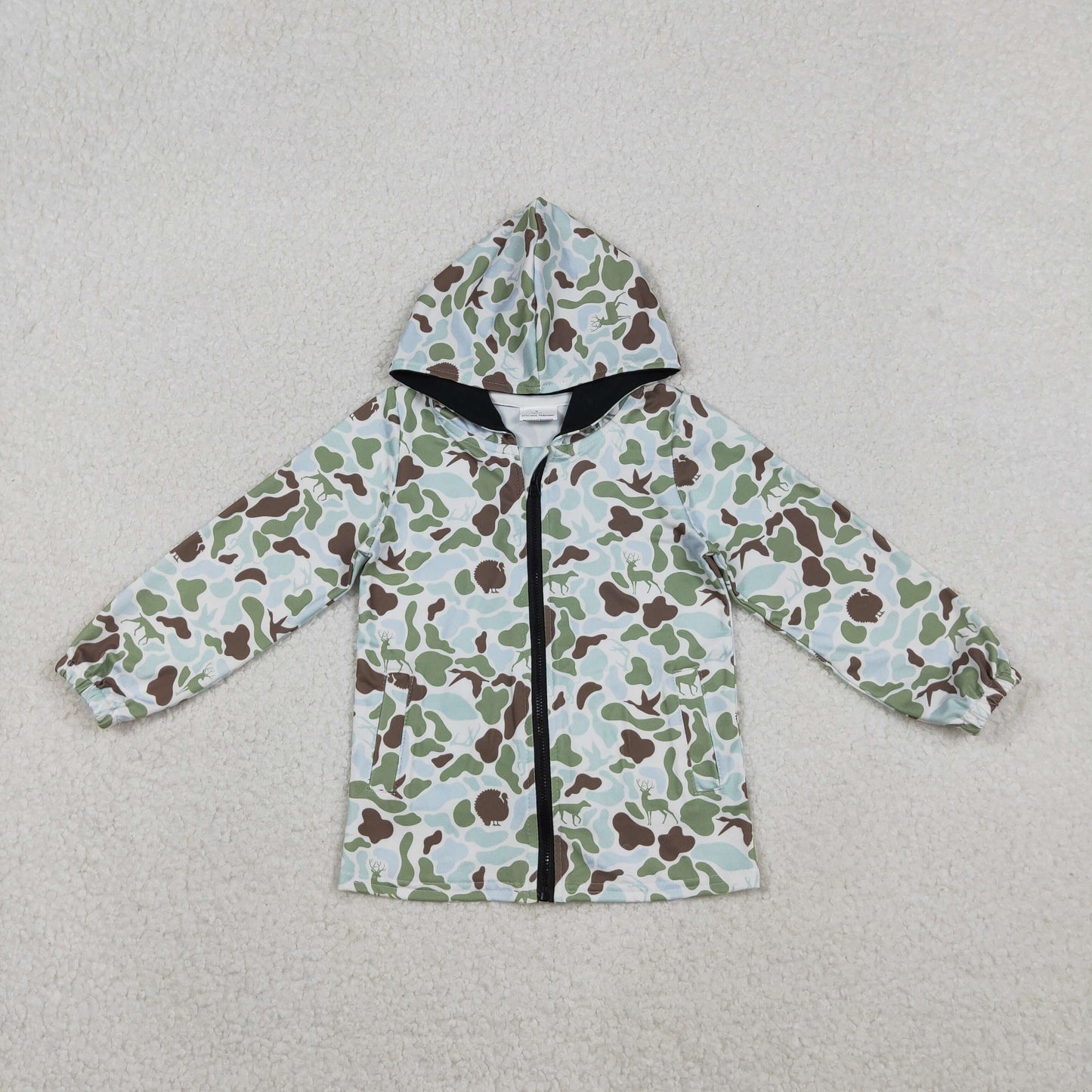 Sibling Baby Boys Girls Long Sleeves Southern Hunting Camo Zip Pockets Hoodie Jackets Top