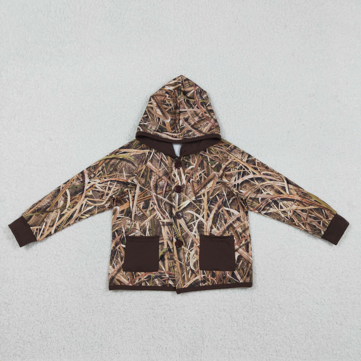 Sibling Baby Boys Long Sleeve Pockets Button Hoodie Jackets Top